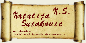 Natalija Šutaković vizit kartica